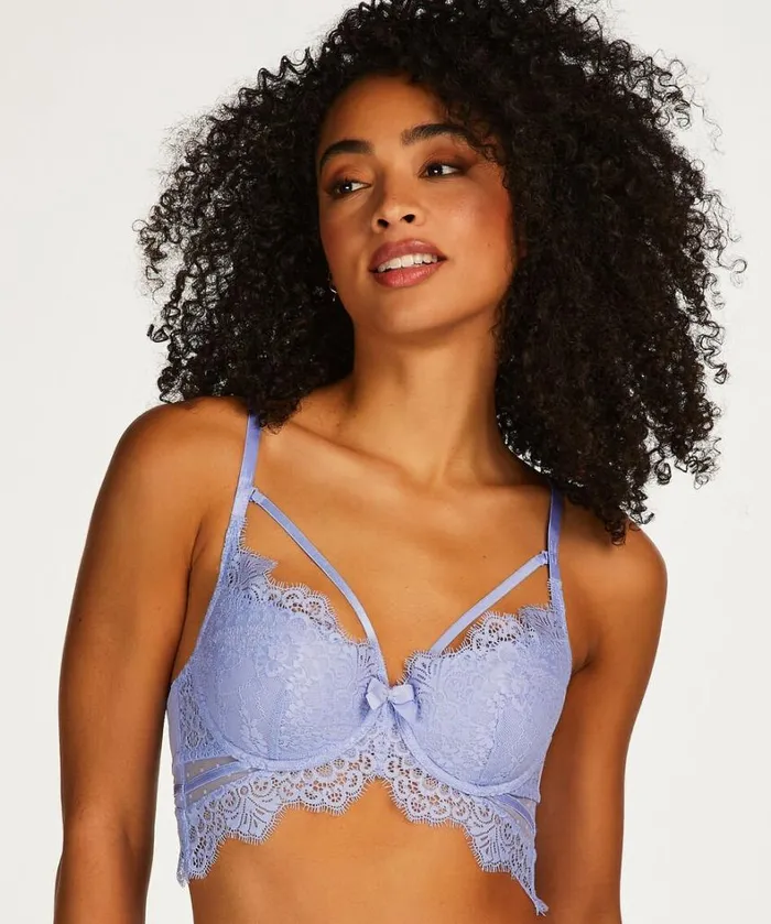 Hunkemller Marilee Padded Underwired Longline Bra 8211 Purple 8211 Women Hunkemller Marilee Padded Underwired Longline Bra 8211 Purple 8211 Women