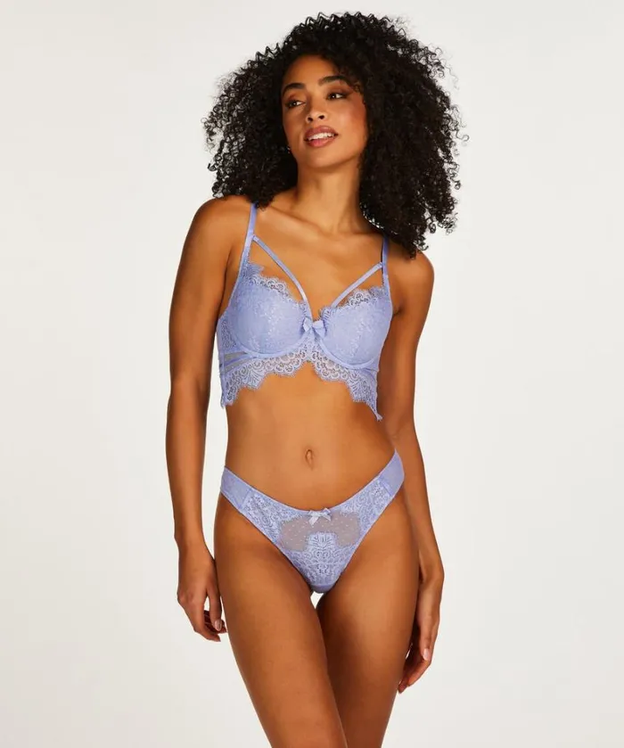 Hunkemller Marilee Padded Underwired Longline Bra 8211 Purple 8211 Women Hunkemller Marilee Padded Underwired Longline Bra 8211 Purple 8211 Women