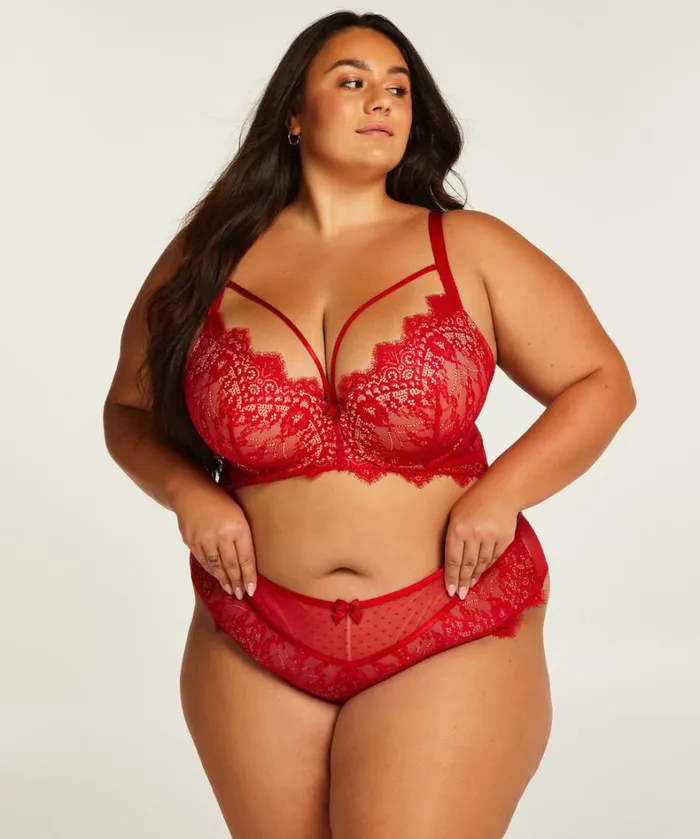 Hunkemller Marilee Padded Underwired Longline Bra 8211 Red Red 8211 Women Hunkemller Marilee Padded Underwired Longline Bra 8211 Red Red 8211 Women
