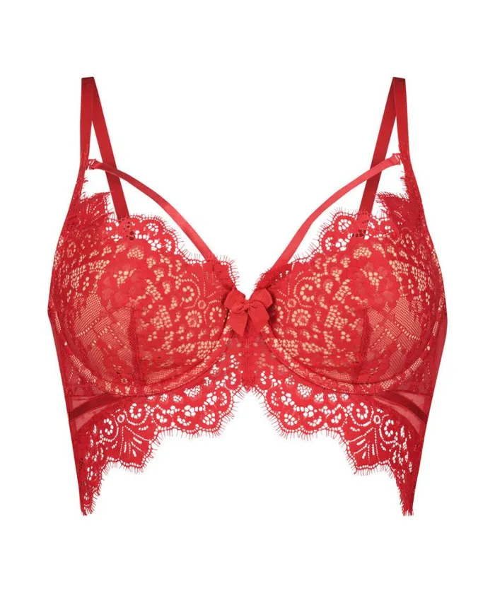 Hunkemller Marilee Padded Underwired Longline Bra 8211 Red Red 8211 Women Hunkemller Marilee Padded Underwired Longline Bra 8211 Red Red 8211 Women