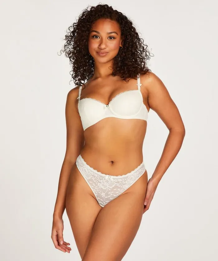 Hunkemller Maya Thong 8211 White White 8211 Women Hunkemller Maya Thong 8211 White White 8211 Women