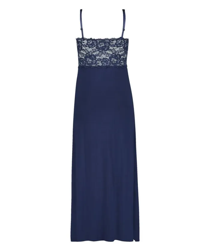 Hunkemller Nora Lace Long Slip Dress 8211 Blue Blue 8211 Women Hunkemller Nora Lace Long Slip Dress 8211 Blue Blue 8211 Women