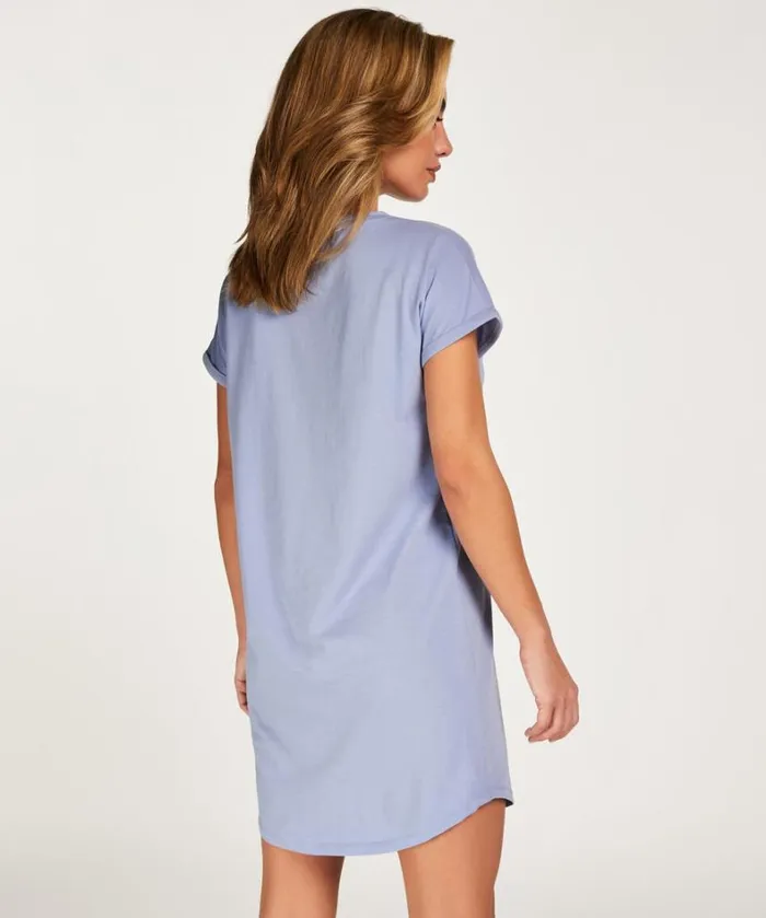 Hunkemller Round Neck Nightshirt 8211 Blue Blue 8211 Women Hunkemller Round Neck Nightshirt 8211 Blue Blue 8211 Women