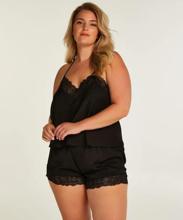 Hunkemller Satin Shorts 8211 Black Black 8211 Women Hunkemller Satin Shorts 8211 Black Black 8211 Women