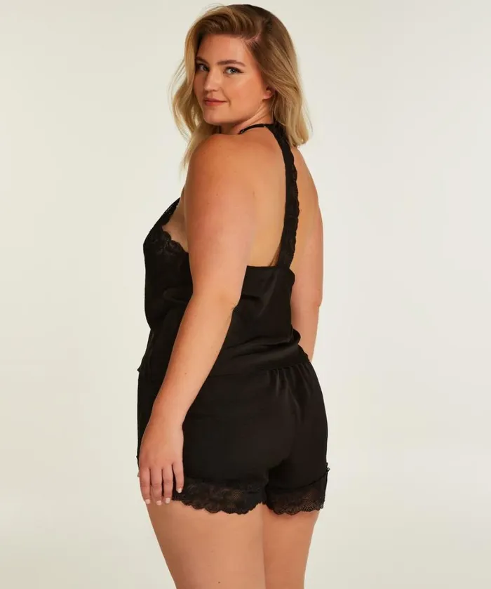 Hunkemller Satin Shorts 8211 Black Black 8211 Women Hunkemller Satin Shorts 8211 Black Black 8211 Women