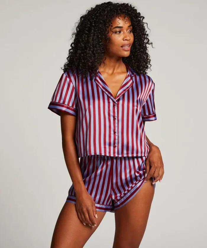 Hunkemller Satin Shorts 8211 Blue Blue 8211 Women