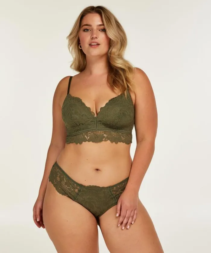 Hunkemller Shiloh Padded Longline NonUnderwired Bra 8211 Green Green 8211 Women Hunkemller Shiloh Padded Longline NonUnderwired Bra 8211 Green Green 8211 Women