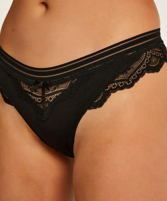 Hunkemller Sully High Leg Brazilian Knickers 8211 Black Black 8211 Women Hunkemller Sully High Leg Brazilian Knickers 8211 Black Black 8211 Women
