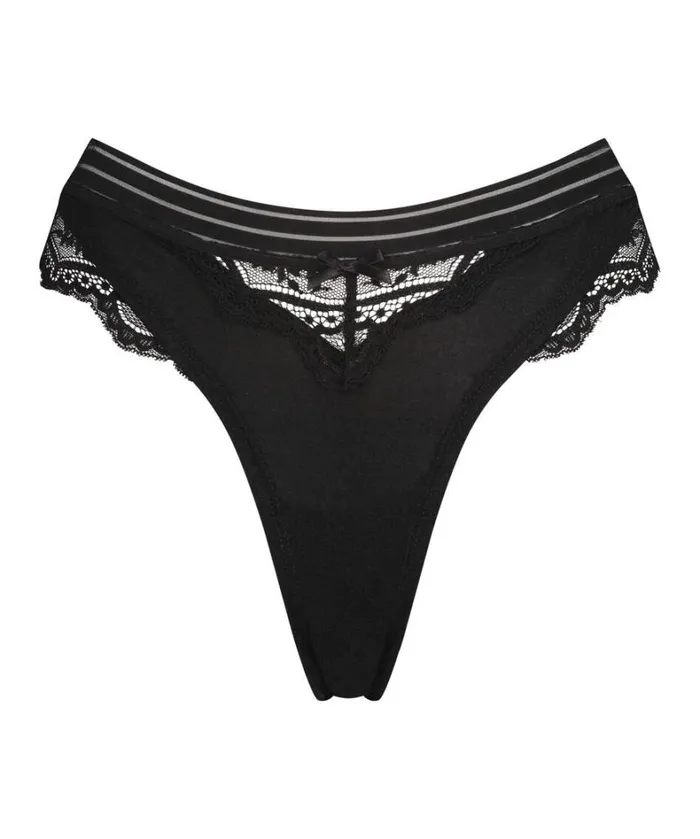 Hunkemller Sully High Leg Brazilian Knickers 8211 Black Black 8211 Women Hunkemller Sully High Leg Brazilian Knickers 8211 Black Black 8211 Women