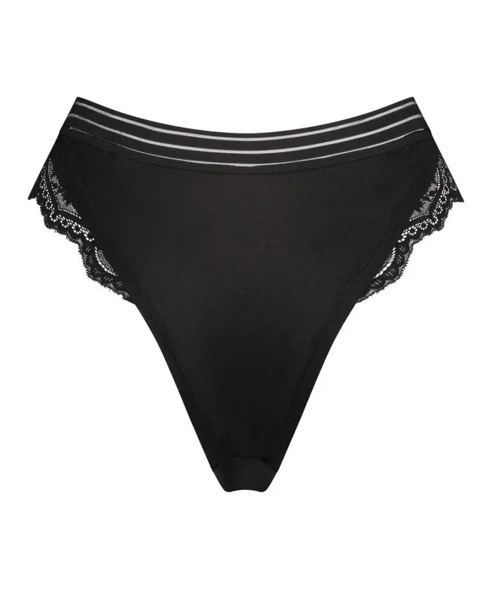 Hunkemller Sully High Leg Brazilian Knickers 8211 Black Black 8211 Women Hunkemller Sully High Leg Brazilian Knickers 8211 Black Black 8211 Women