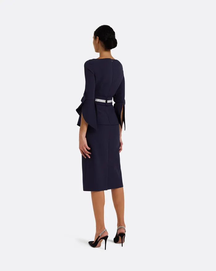 Icons Alondra Azurite Blue Midi Dress Azurite Blue Safiyaa Women