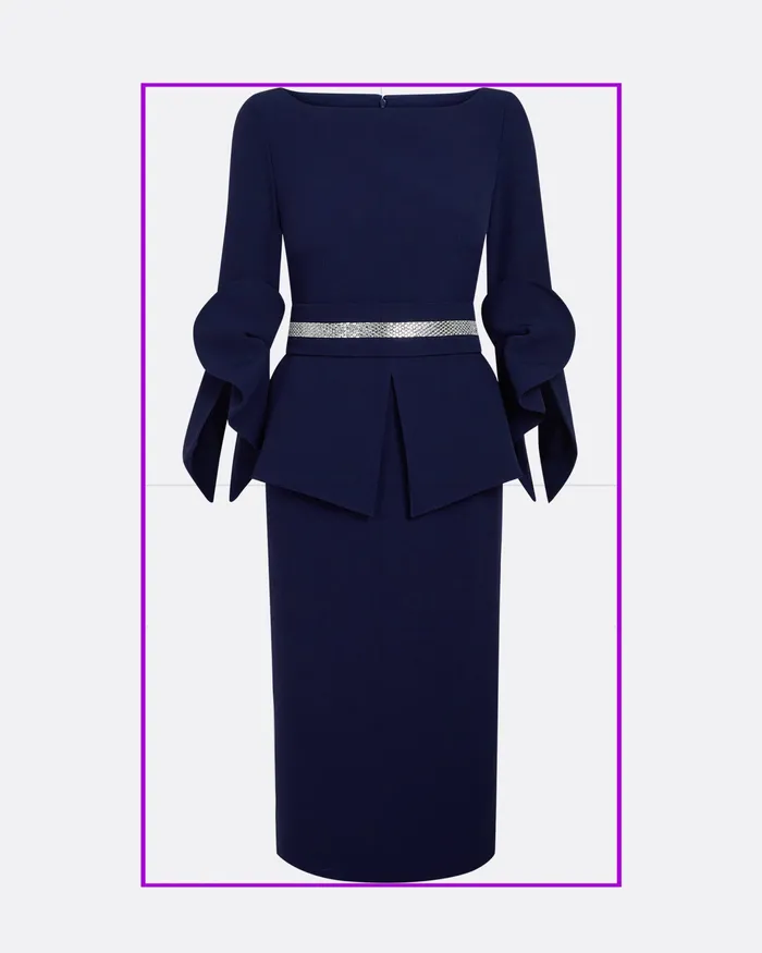 Icons Alondra Azurite Blue Midi Dress Azurite Blue Safiyaa Women