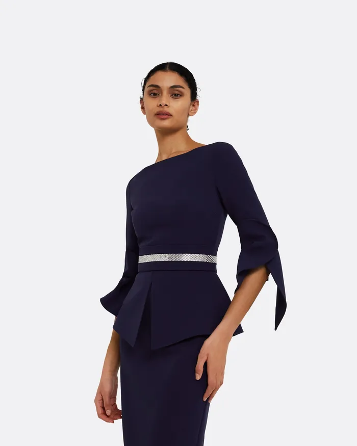 Icons Alondra Azurite Blue Midi Dress Azurite Blue Safiyaa Women