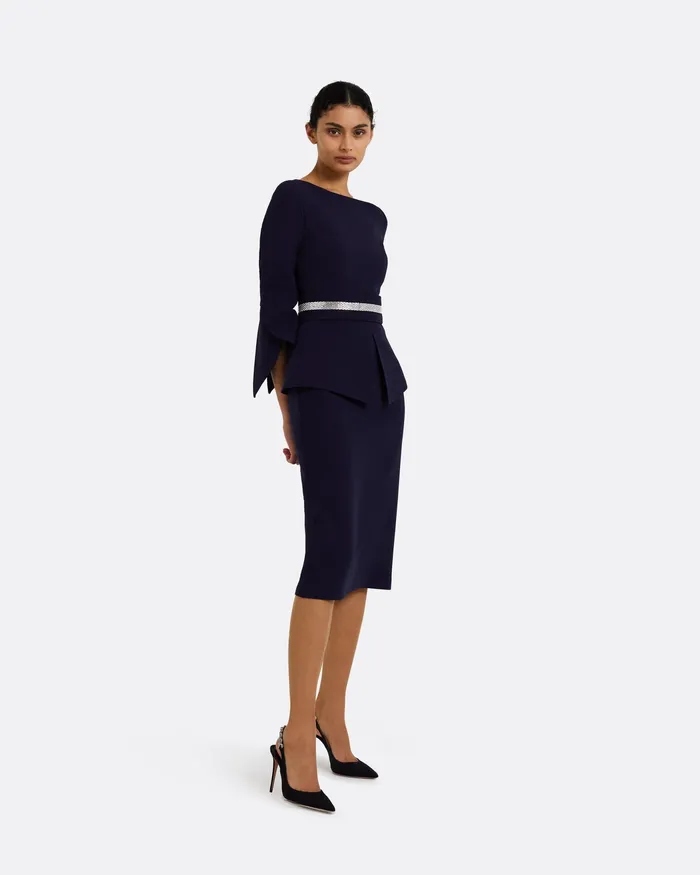 Icons Alondra Azurite Blue Midi Dress Azurite Blue Safiyaa Women