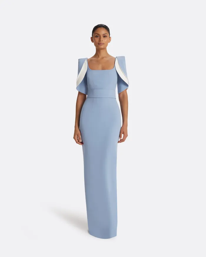 Icons Dara Blue Ash Long Dress Blue Ash Safiyaa Women