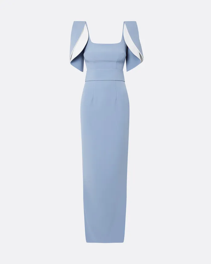 Icons Dara Blue Ash Long Dress Blue Ash Safiyaa Women