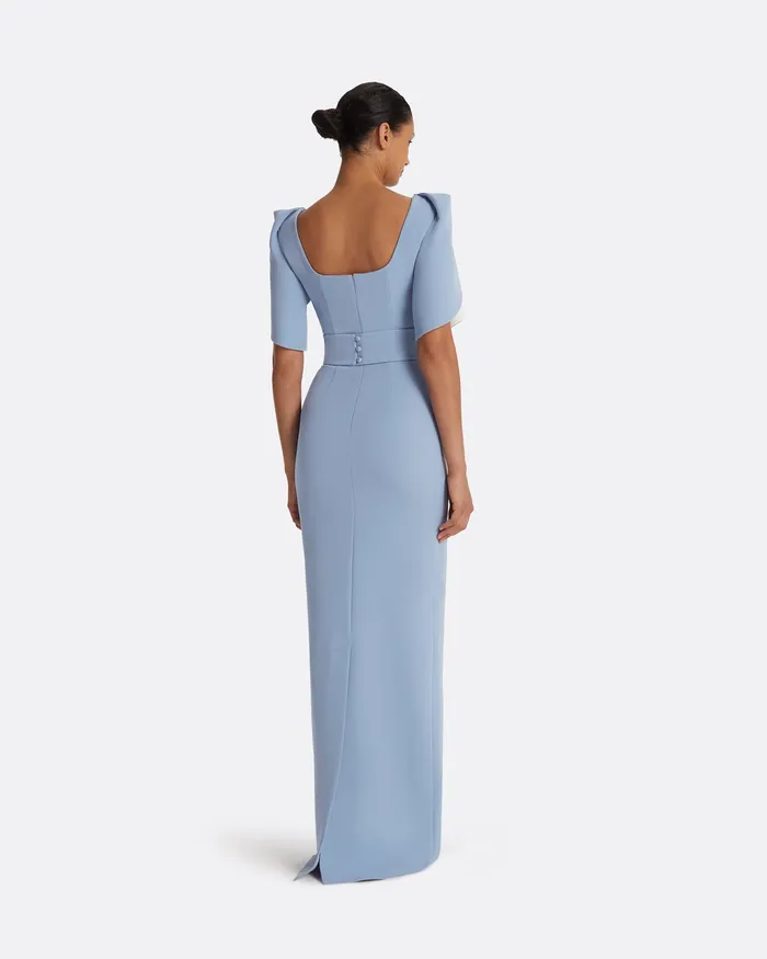 Icons Dara Blue Ash Long Dress Blue Ash Safiyaa Women