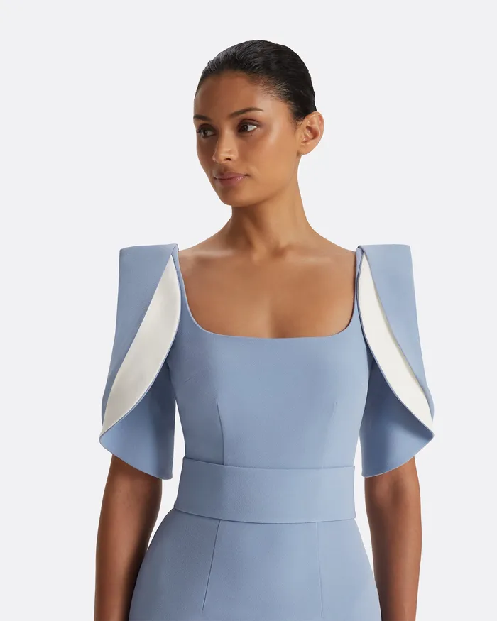 Icons Dara Blue Ash Long Dress Blue Ash Safiyaa Women