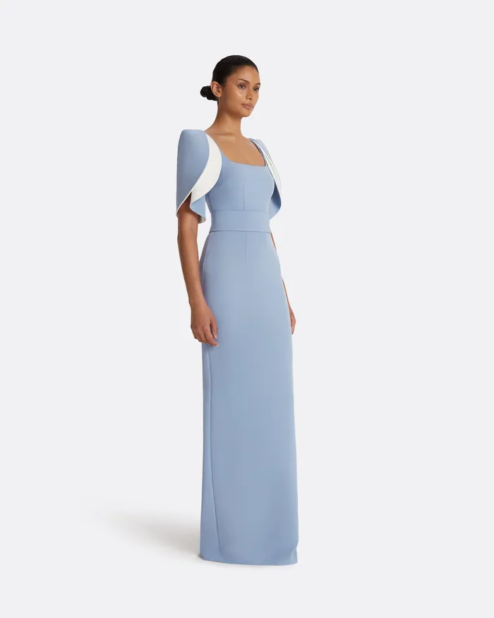 Icons Dara Blue Ash Long Dress Blue Ash Safiyaa Women