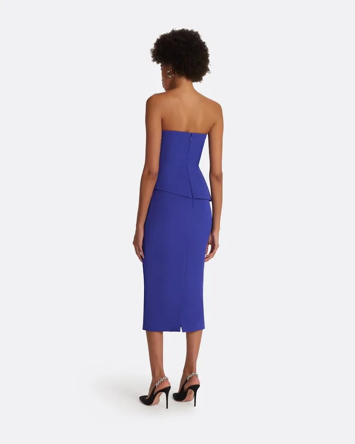 Icons Delani Azure Blue Midi Dress Azure Blue Safiyaa Women