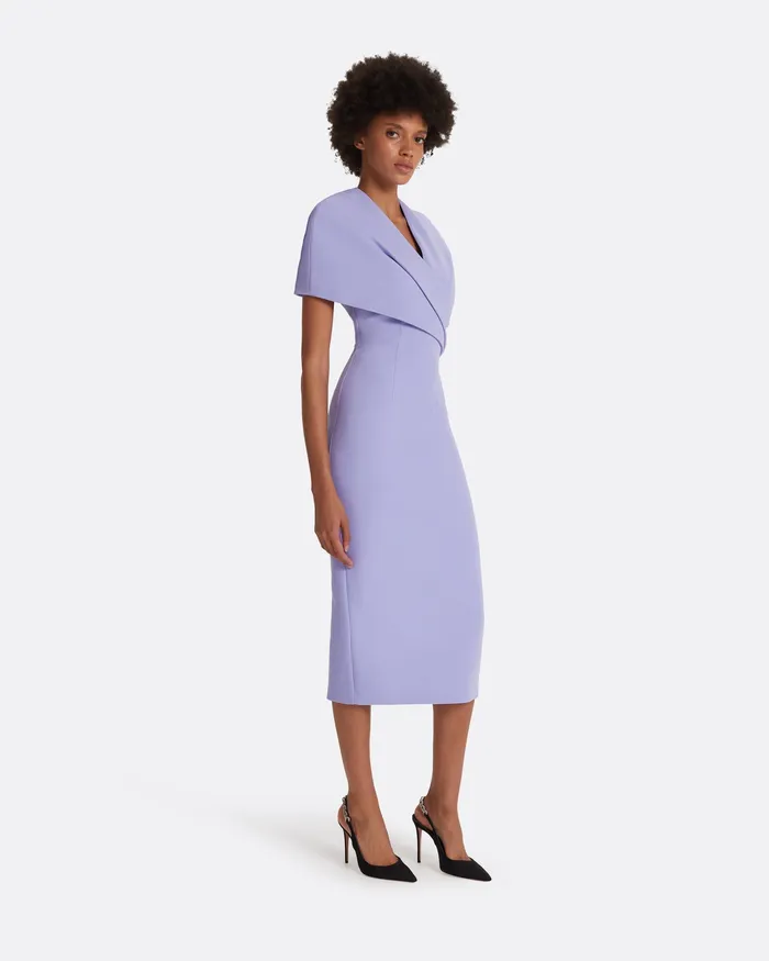 Icons Safiyaa Women Flora Periwinkle Midi Dress Periwinkle