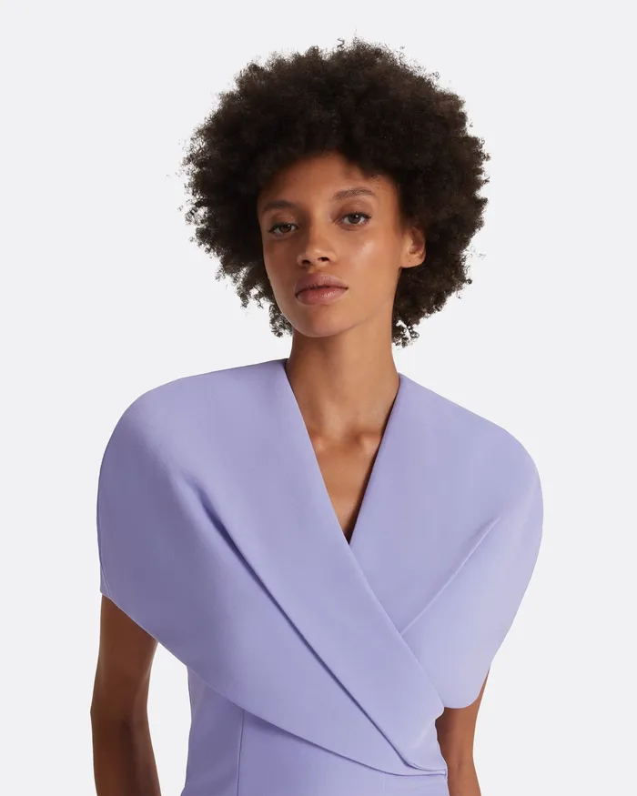 Icons Safiyaa Women Flora Periwinkle Midi Dress Periwinkle