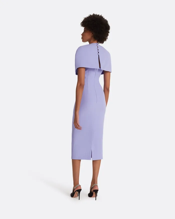 Icons Safiyaa Women Flora Periwinkle Midi Dress Periwinkle