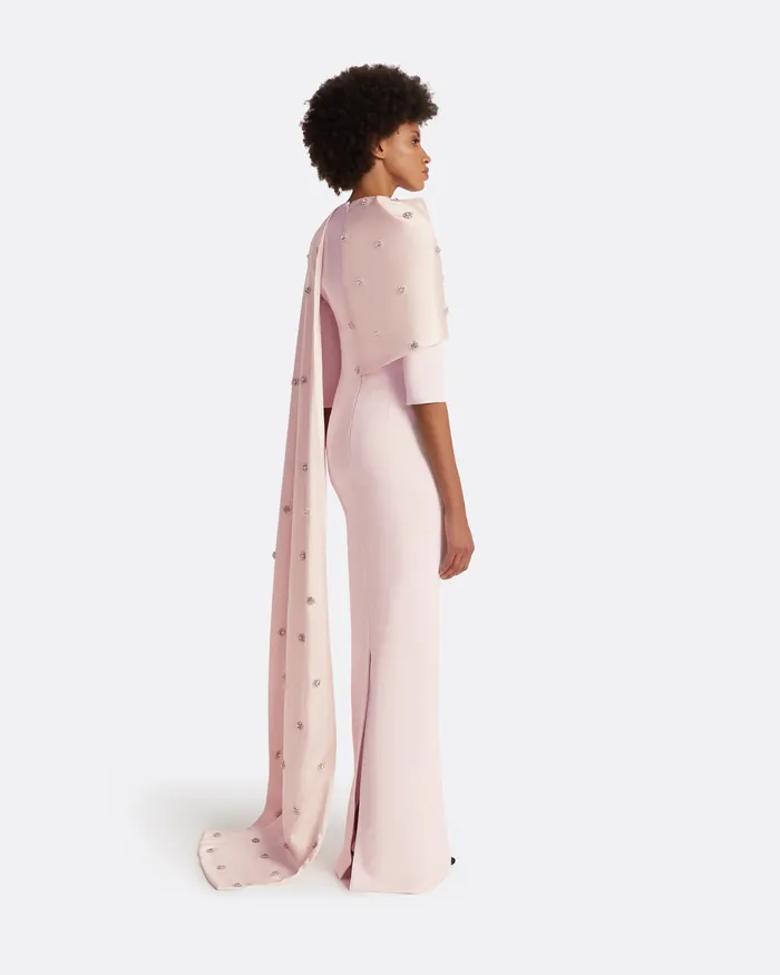 Icons Women Safiyaa Cosette Barely Pink Long Dress Barely Pink