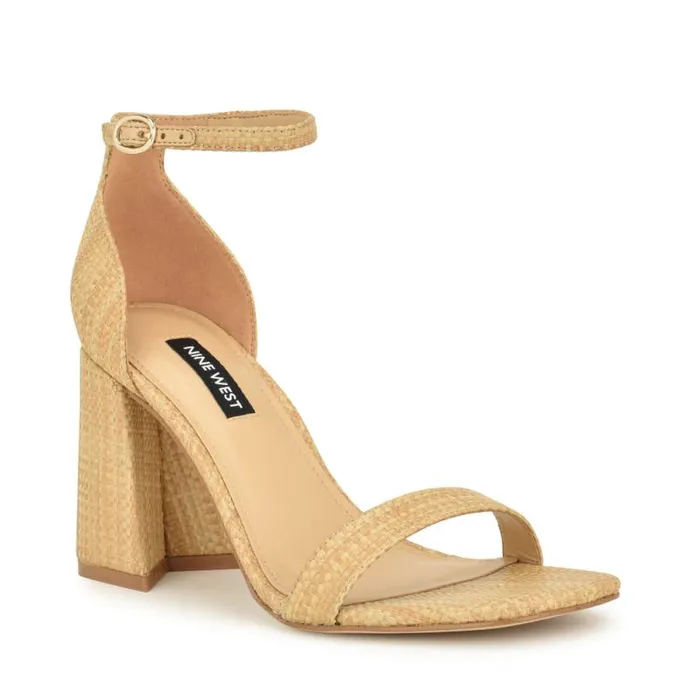 Ilea Ankle Strap Sandals Natural Raffia Women Nine West Sandals Ilea Ankle Strap Sandals Natural Raffia Women Nine West Sandals