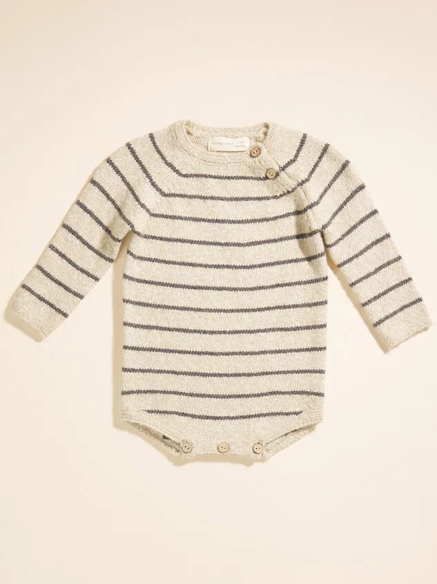 Indigo Striped Sweater Romper By Quincy Mae Indigo Boy Altar039d State Playwear