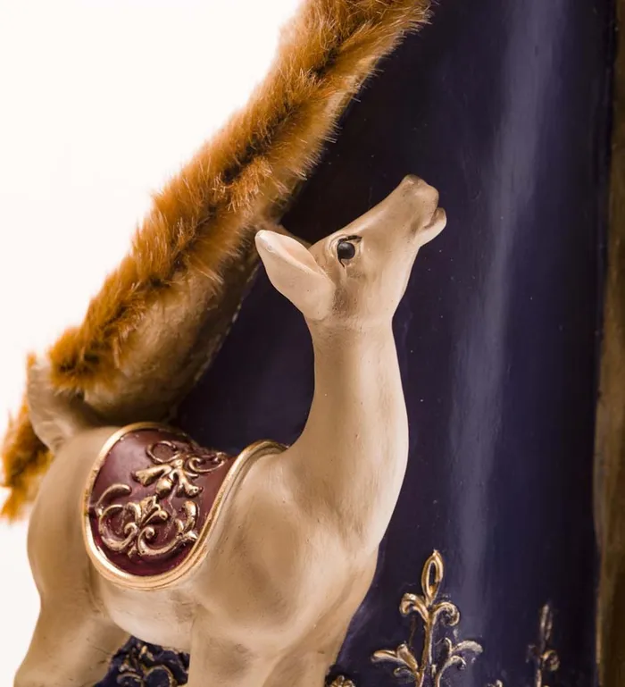 Indoor Living Angel In Long Green FauxFur Trimmed Coat With Deer Plow and Hearth Online