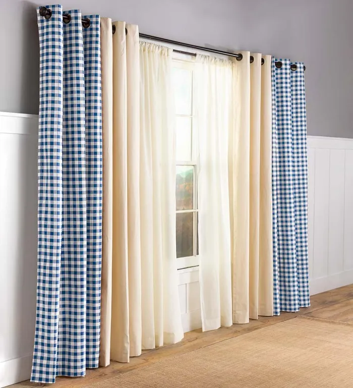 Indoor Living Thermalogic153 Energy Efficient Insulated Check GrommetTop Curtain Pairs Plow and Hearth Valances Indoor Living Thermalogic153 Energy Efficient Insulated Check GrommetTop Curtain Pairs Plow and Hearth Valances
