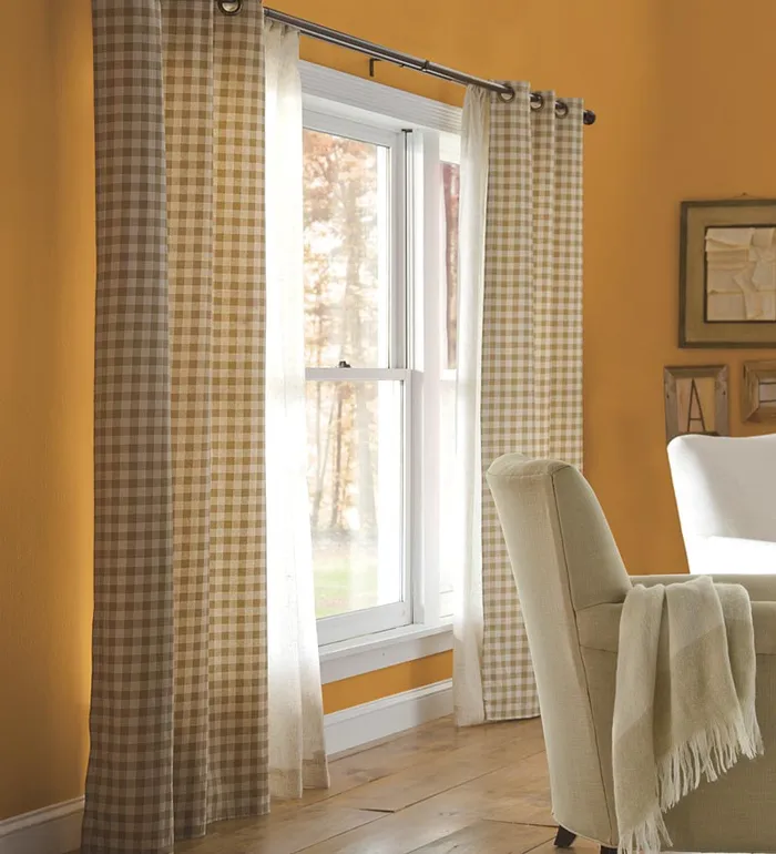 Indoor Living Thermalogic153 Energy Efficient Insulated Check GrommetTop Curtain Pairs Plow and Hearth Valances Indoor Living Thermalogic153 Energy Efficient Insulated Check GrommetTop Curtain Pairs Plow and Hearth Valances