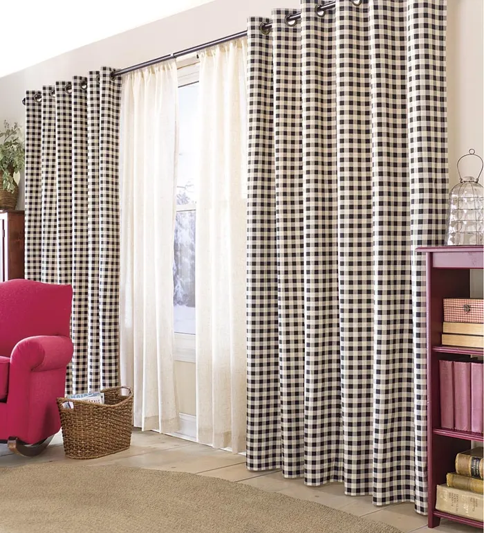 Indoor Living Thermalogic153 Energy Efficient Insulated Check GrommetTop Curtain Pairs Plow and Hearth Valances Indoor Living Thermalogic153 Energy Efficient Insulated Check GrommetTop Curtain Pairs Plow and Hearth Valances