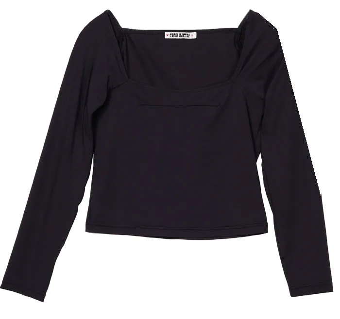 Ines Square Neck Jersey Top Women Ciao Lucia Long Sleeve Tops