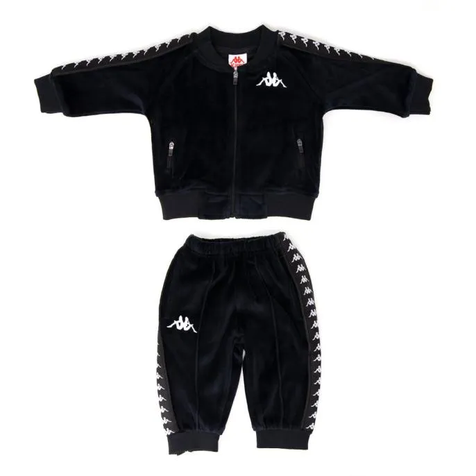 Infants 222 Banda Neash Tracksuit 8211 Black White Black White Kids Kappa Tracksuits