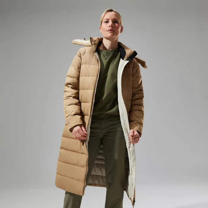 Insulated Women Berghaus Embo 4in1 Down Insulated Long Jacket 8211 Natural