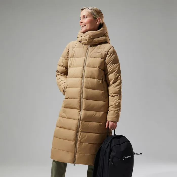 Insulated Women Berghaus Embo 4in1 Down Insulated Long Jacket 8211 Natural