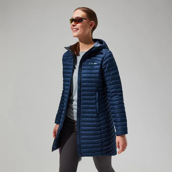 Insulated Women Berghaus Nula Micro Jacket Long 8211 Dark Blue