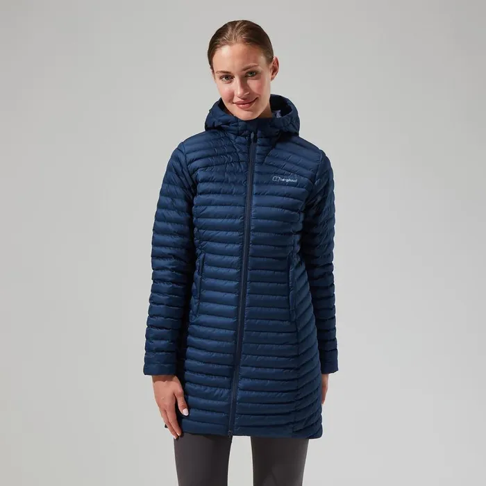Insulated Women Berghaus Nula Micro Jacket Long 8211 Dark Blue