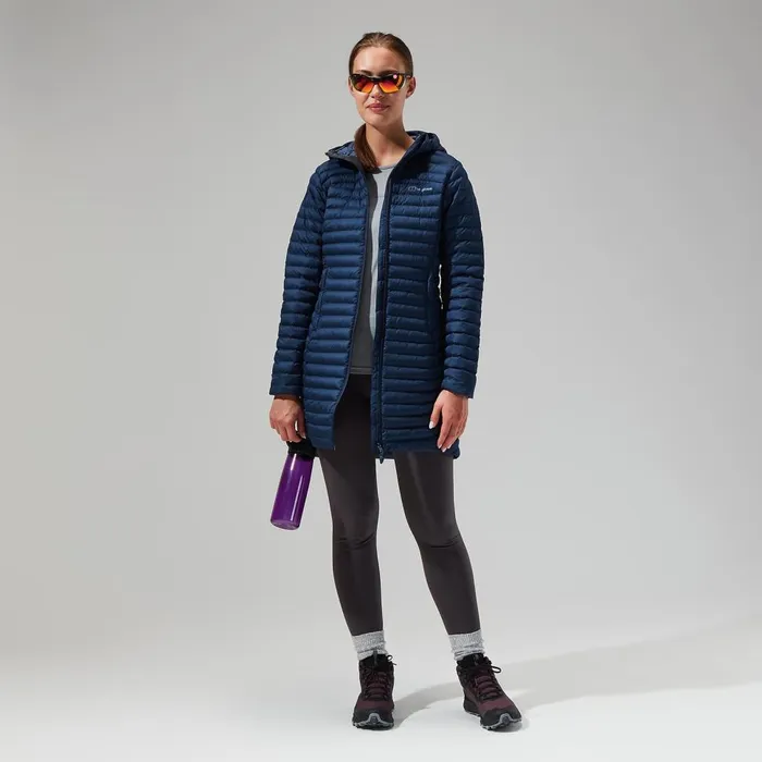 Insulated Women Berghaus Nula Micro Jacket Long 8211 Dark Blue