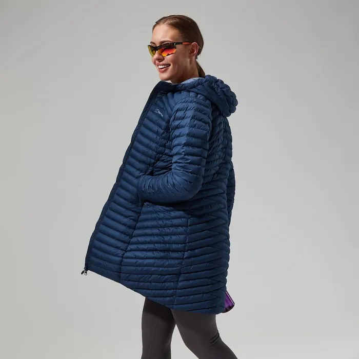 Insulated Women Berghaus Nula Micro Jacket Long 8211 Dark Blue