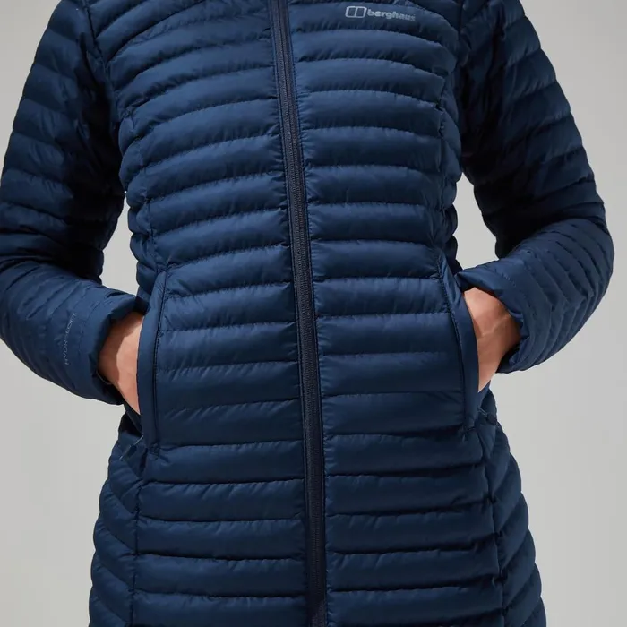 Insulated Women Berghaus Nula Micro Jacket Long 8211 Dark Blue