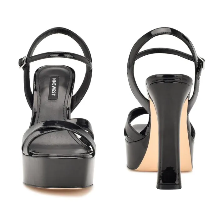 Iriv Platform Sandals Black Patent Women Nine West Sandals Iriv Platform Sandals Black Patent Women Nine West Sandals