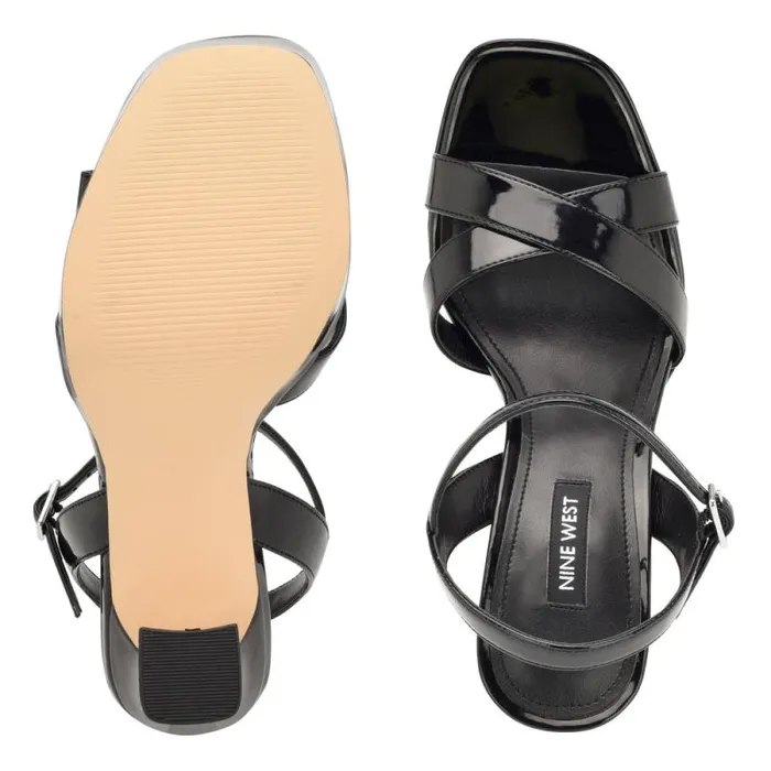 Iriv Platform Sandals Black Patent Women Nine West Sandals Iriv Platform Sandals Black Patent Women Nine West Sandals
