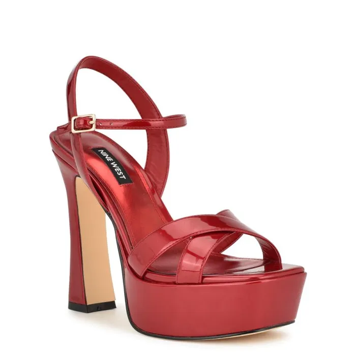 Iriv Platform Sandals Red Patent Women Nine West Sandals Iriv Platform Sandals Red Patent Women Nine West Sandals