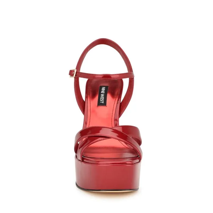 Iriv Platform Sandals Red Patent Women Nine West Sandals Iriv Platform Sandals Red Patent Women Nine West Sandals