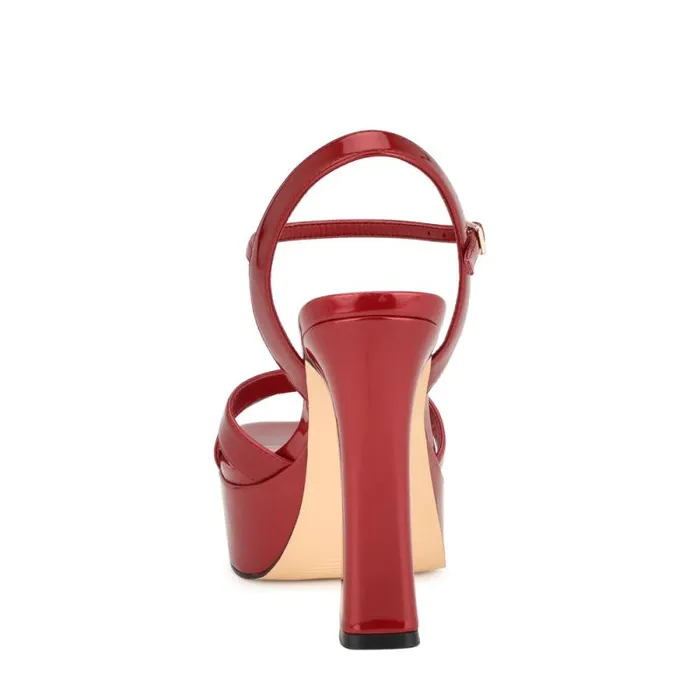 Iriv Platform Sandals Red Patent Women Nine West Sandals Iriv Platform Sandals Red Patent Women Nine West Sandals