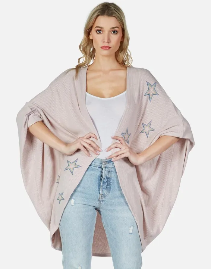 Isla Rainbow Outline Stars Blush Women Lauren Moshi Sweaters and Knits