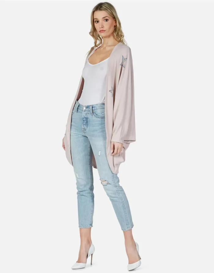 Isla Rainbow Outline Stars Blush Women Lauren Moshi Sweaters and Knits